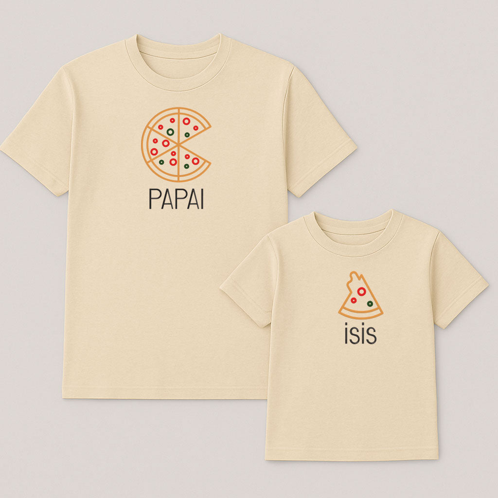 Camiseta Bordada Pizza Pai e Filho(a)