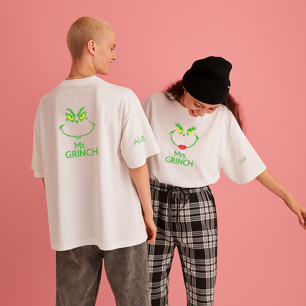Camiseta Mrs & Mr Grinch