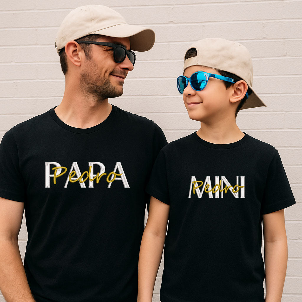 Camiseta Bordada Papa & Mini