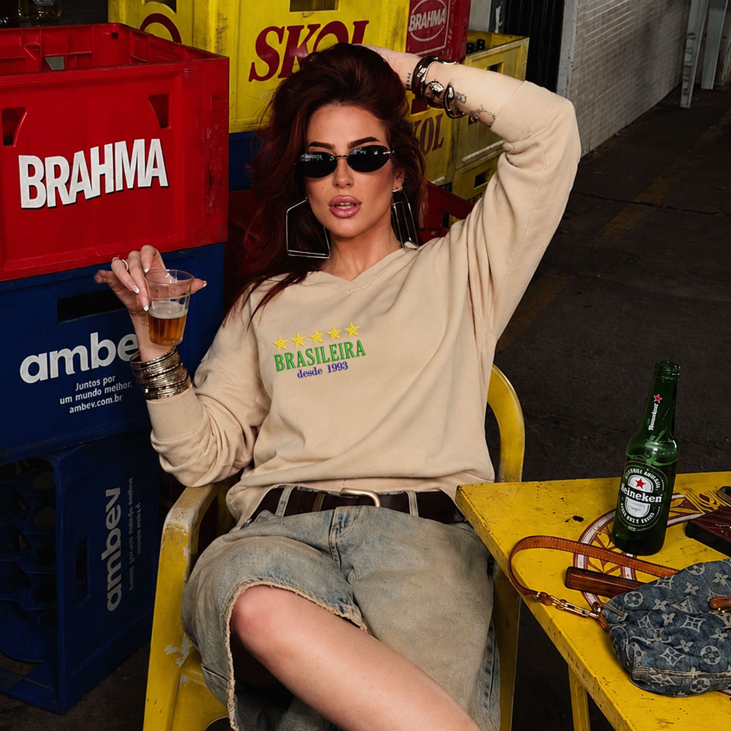 Blusão Bordado Brasileira