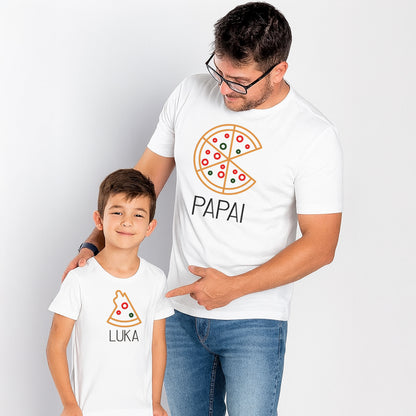 Camiseta Bordada Pizza Pai e Filho(a)