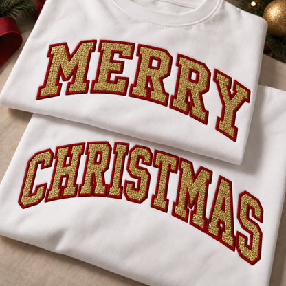 Camiseta Merry & Christmas com Glitter