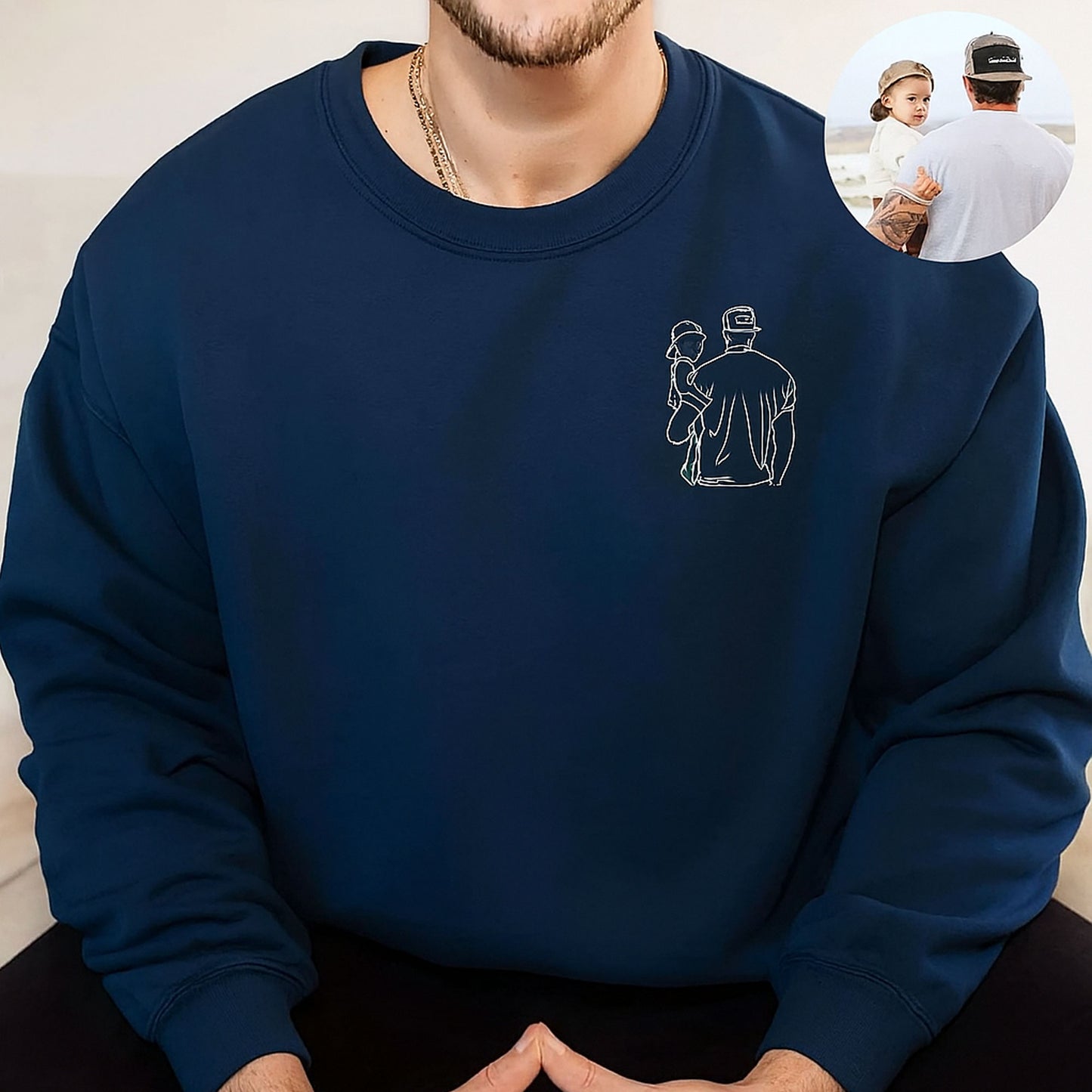 Blusão Suéter Bordado Papai